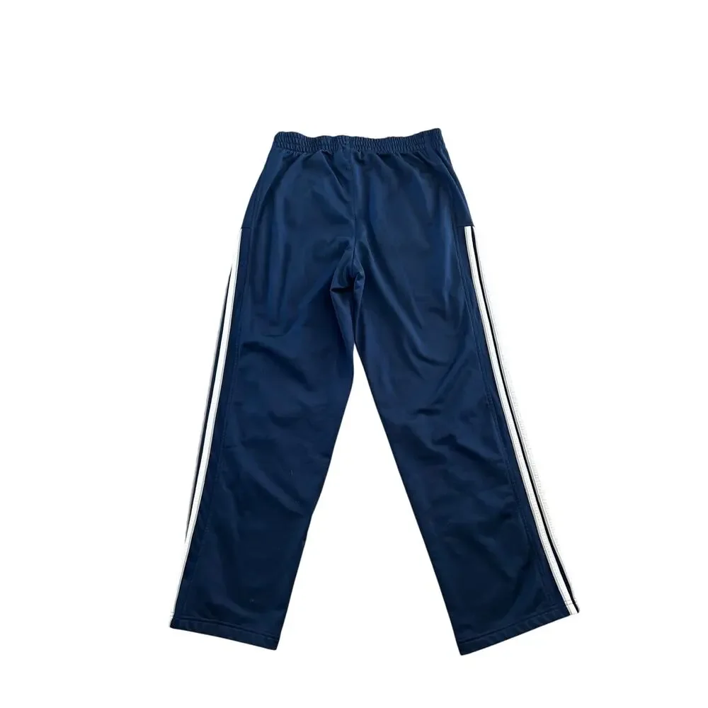 Adidas Track Pants Mens Blue White Stripe Y2K Retro Athletic Straight Vintage